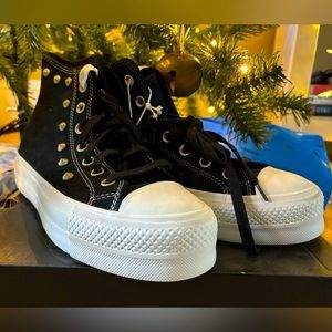 Converse Hightop Studded Platform Sneakers